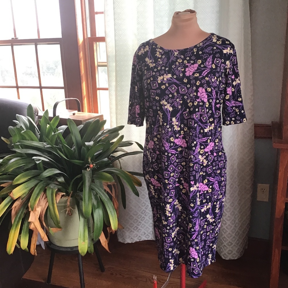Lularoe Sheeth Dress, Purple, 2XL